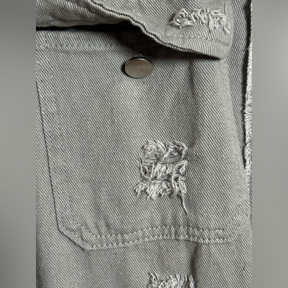 Distressed Gray Women's Jacket - Picture 5 of 11